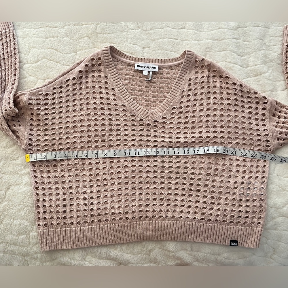OPEN STITCH POINTELLE
SWEATER by DKNY JEANS Size S. New without tags. - Picture 4 of 7